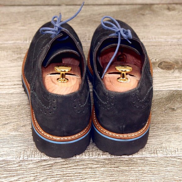 * NIB * $395 Nordstrom BRUNO MAGLI Oxford 8 M Black Suede * add $15 new Trees main image 6